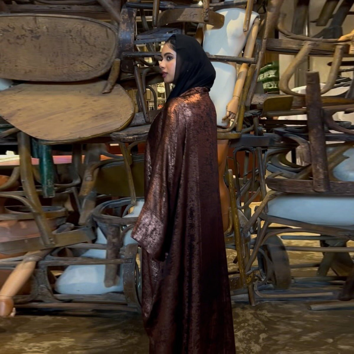Luxury Modest Elegant Gown - Style Cardigan Abayas. (MOA164) - Mariam's Collection