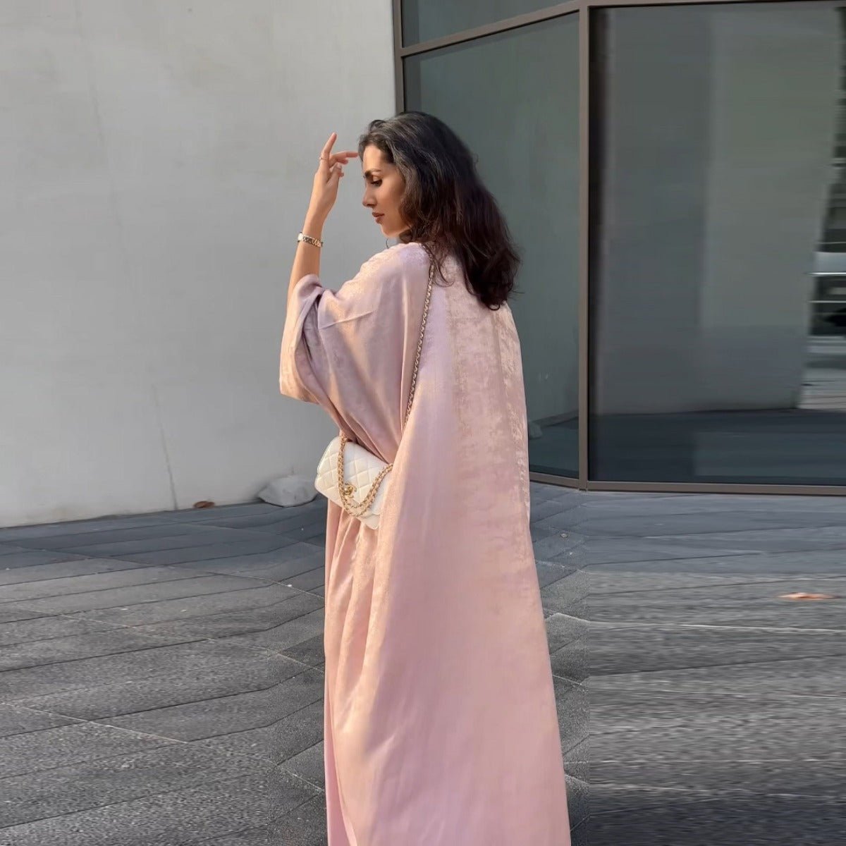 Luxury Modest Elegant Gown - Style Cardigan Abayas. (MOA164) - Mariam's Collection