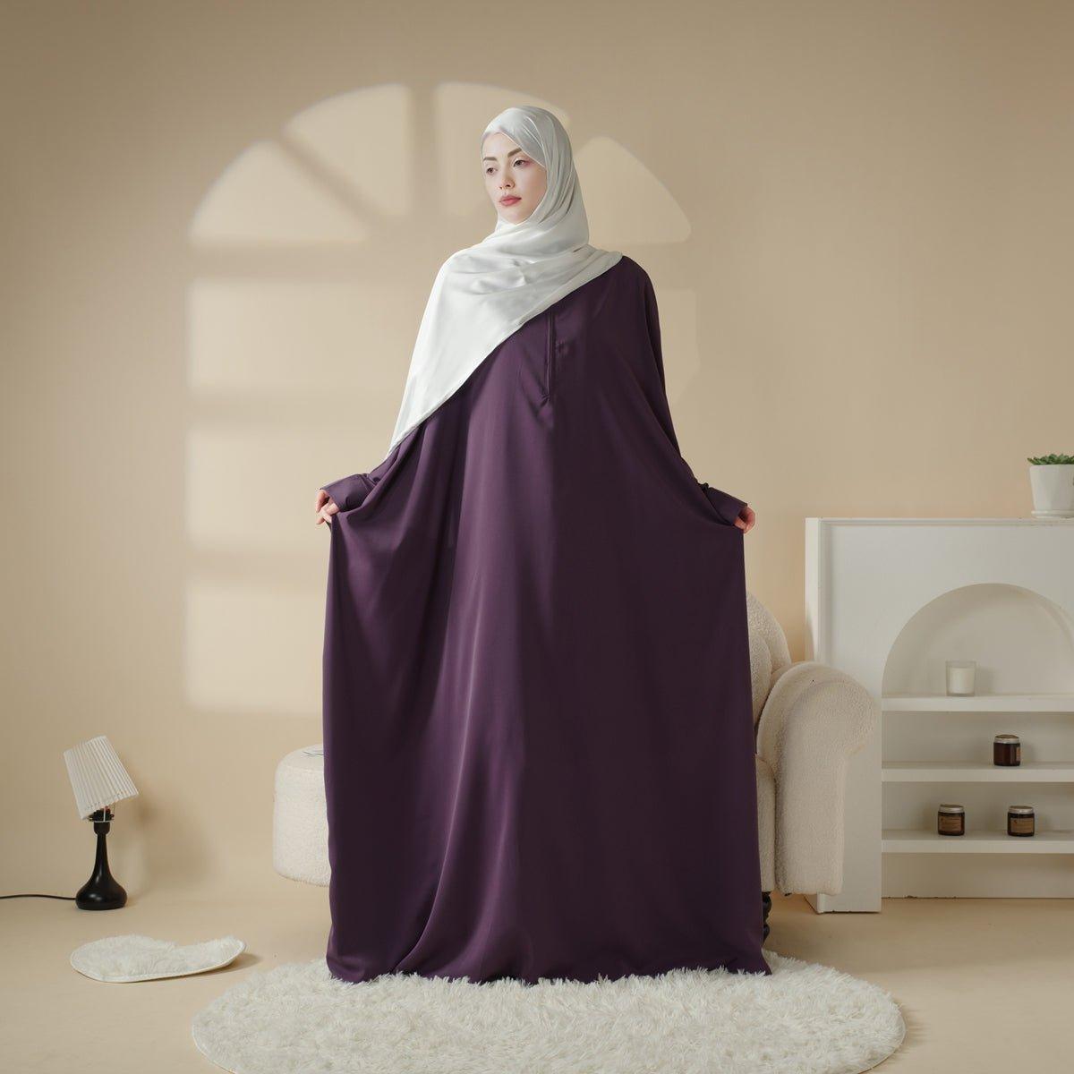 MA003 Front Zipper Nida Abaya Nursing Friendly - Mariam's Collection