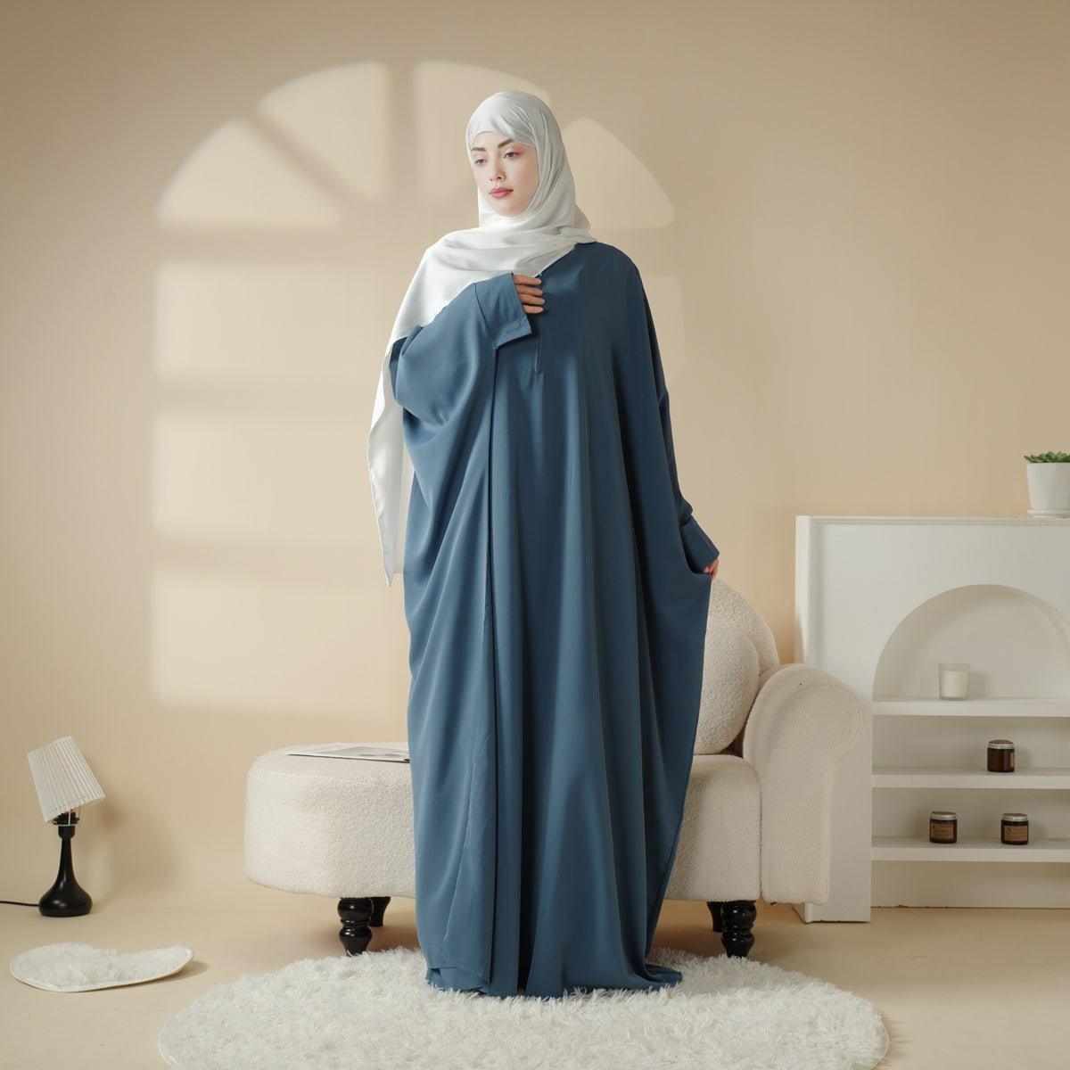 MA003 Front Zipper Nida Abaya Nursing Friendly - Mariam's Collection