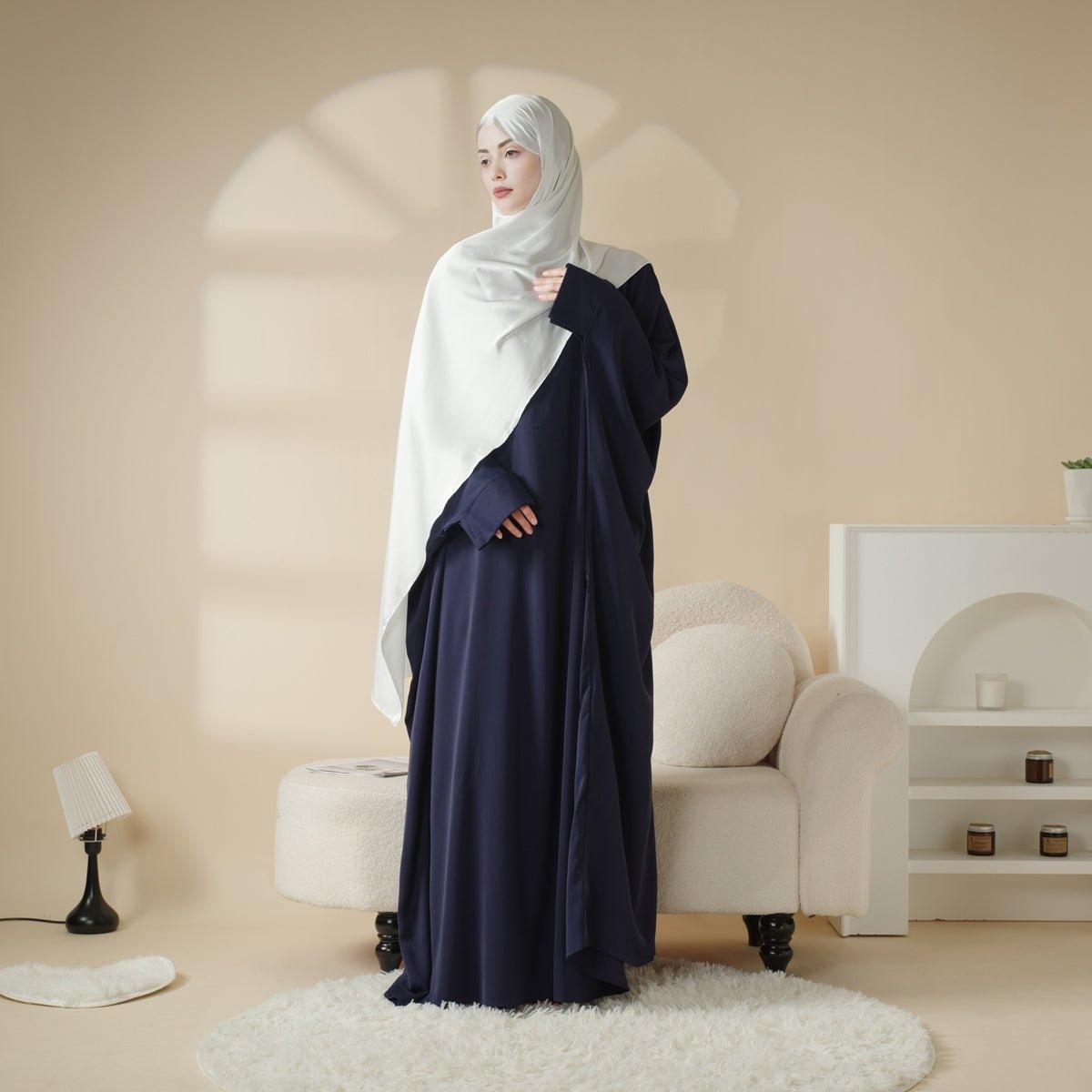 MA003 Front Zipper Nida Abaya Nursing Friendly - Mariam's Collection