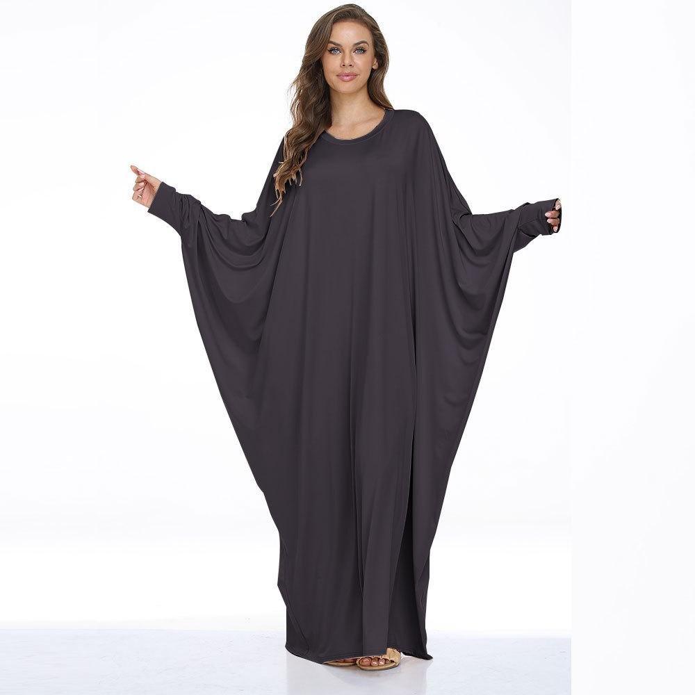 MA004 Batwing Jersey One Piece Abaya Kaftan - Mariam's Collection