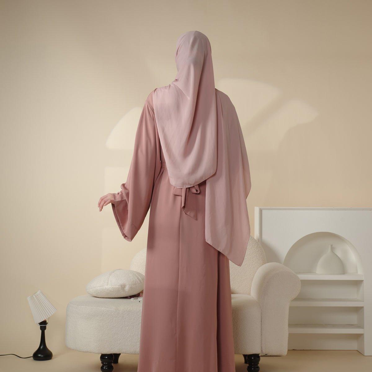 MA005 Essential Soft Nidha Plain Abaya - Mariam's Collection