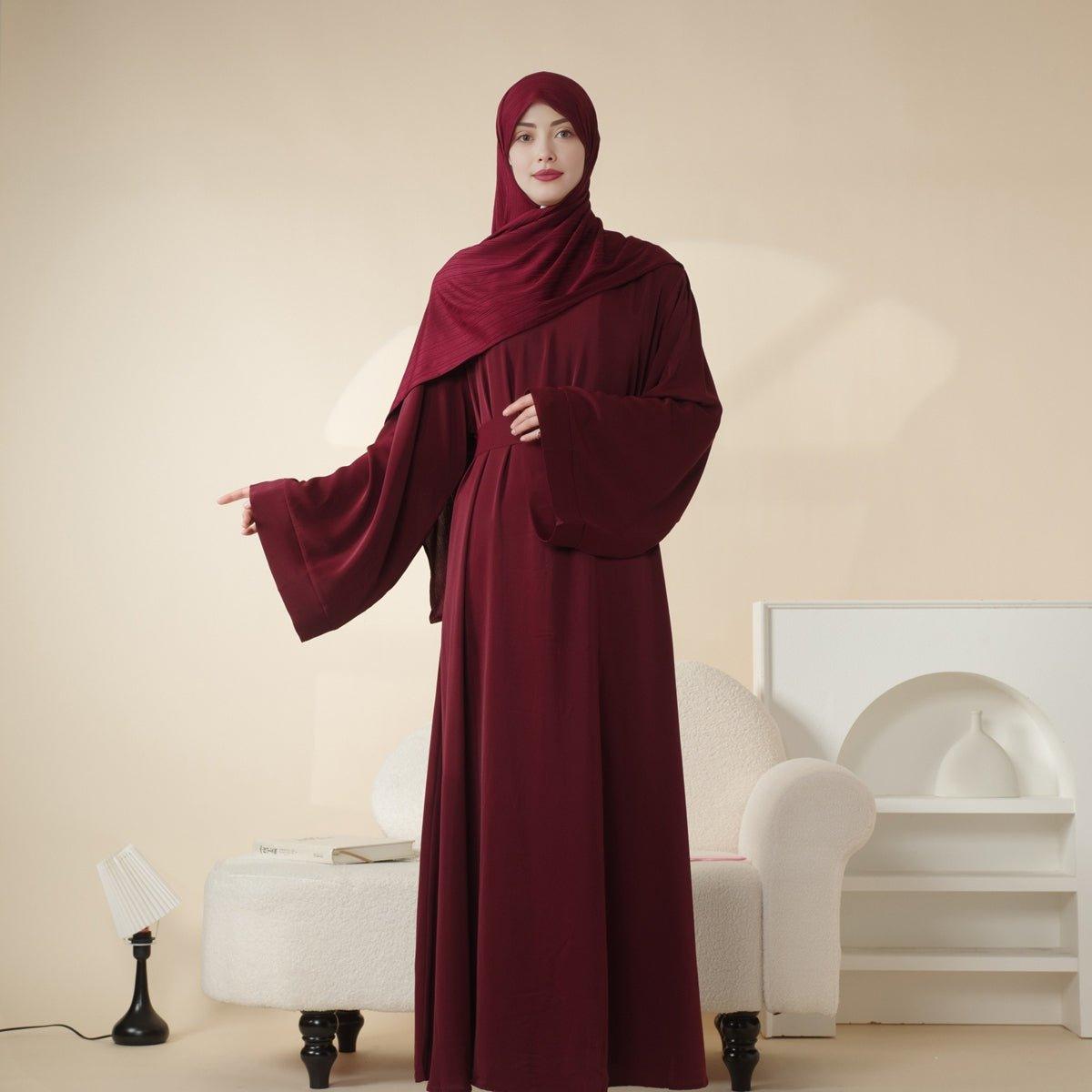 MA005 Essential Soft Nidha Plain Abaya - Mariam's Collection