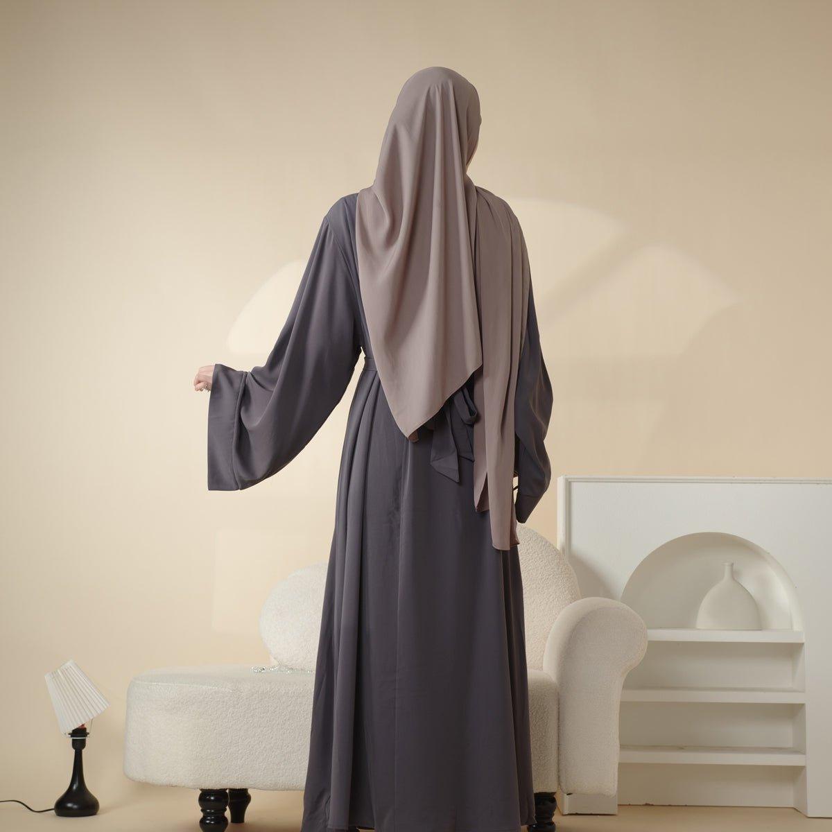 MA005 Essential Soft Nidha Plain Abaya - Mariam's Collection