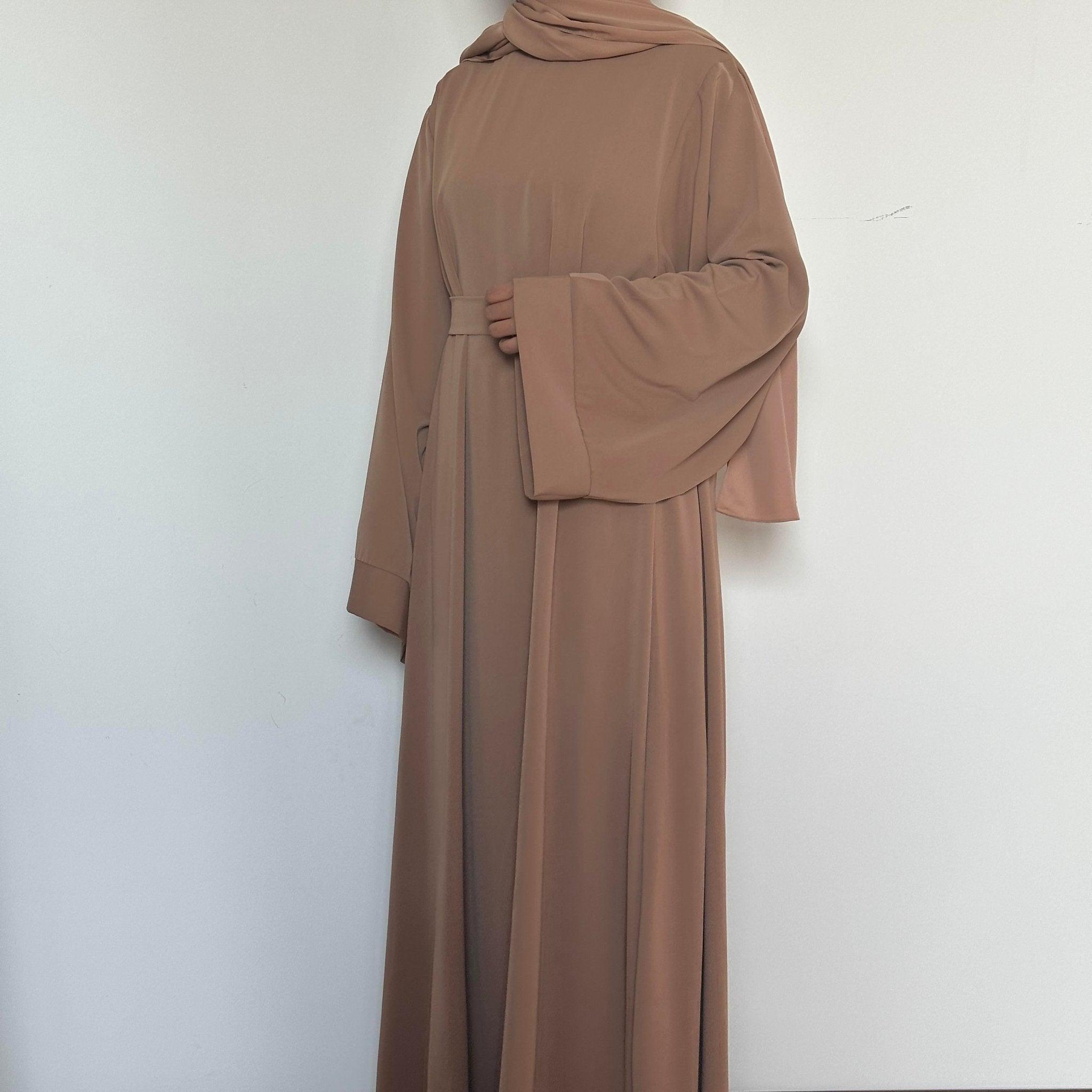 MA005 Essential Soft Nidha Plain Abaya - Mariam's Collection