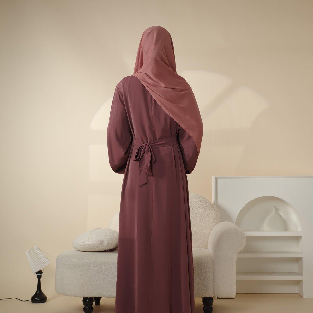 MA005 Essential Soft Nidha Plain Abaya - Mariam's Collection