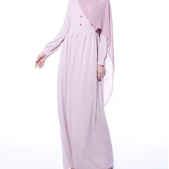 MA019 Pocket Abaya WIth Button Nursing Friendly - Mariam's Collection