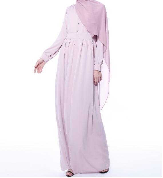 MA019 Pocket Abaya WIth Button Nursing Friendly - Mariam's Collection