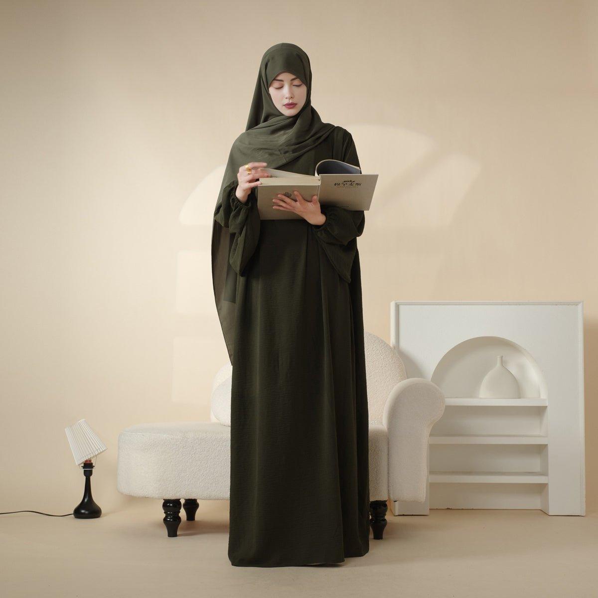 MA027 Reversible Crepe Abaya - Mariam's Collection