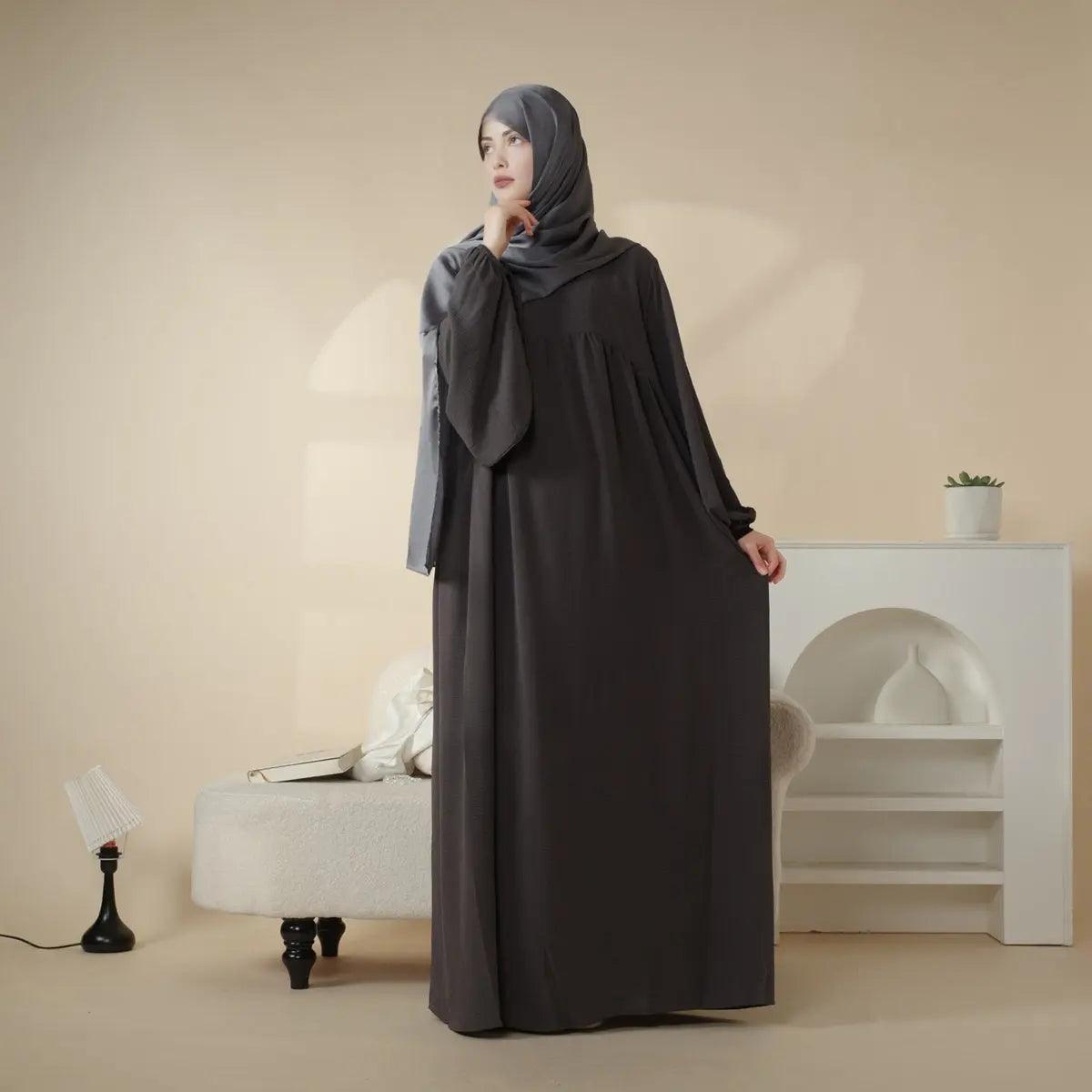 MA035 New Crepe Reversible Abaya - Mariam's Collection