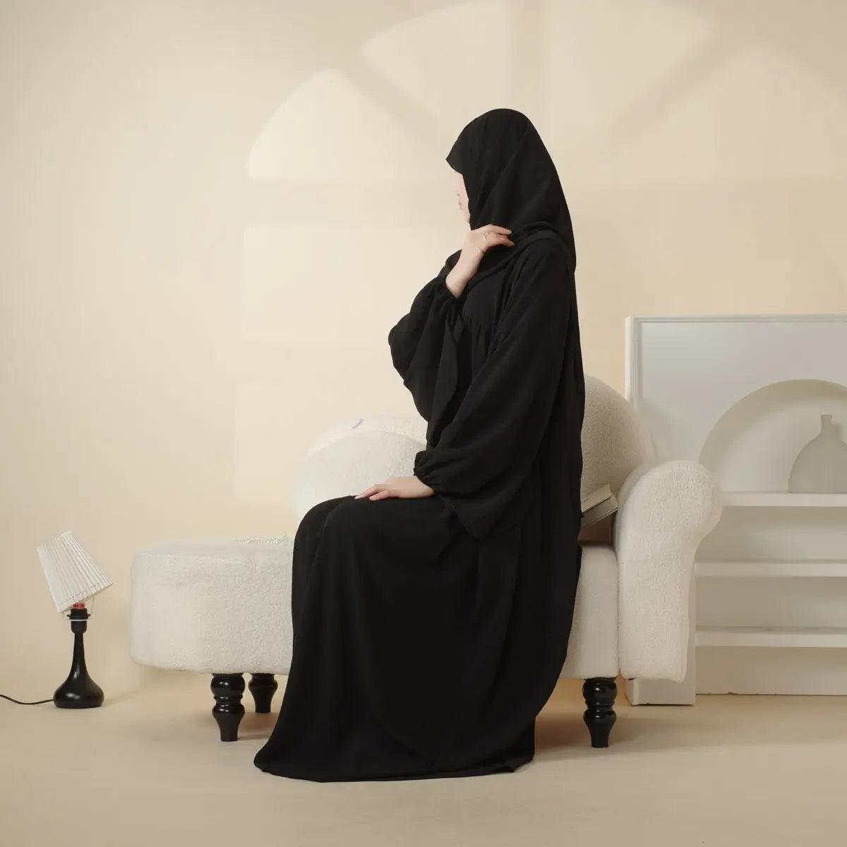 MA035 New Crepe Reversible Abaya - Mariam's Collection