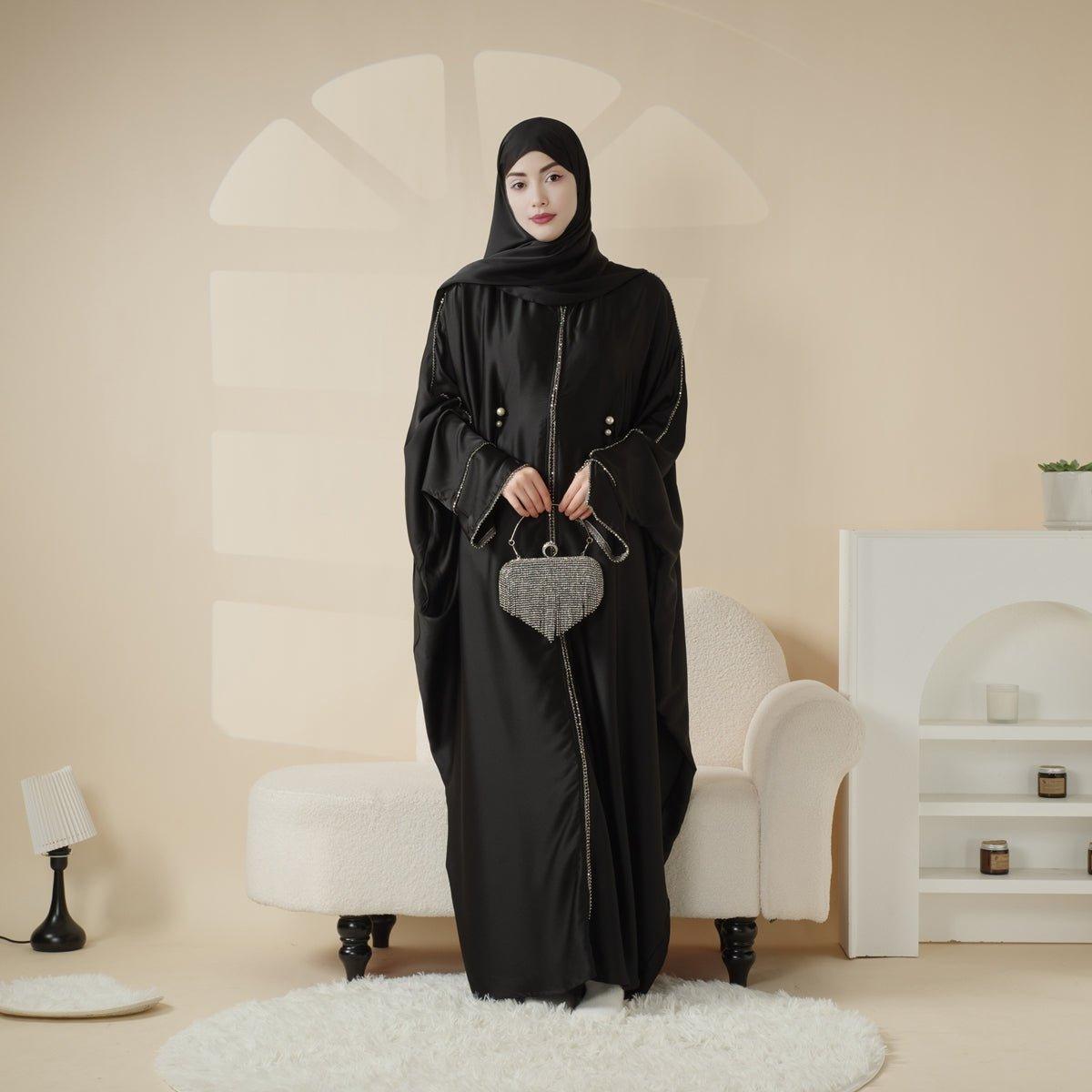 MA041 Batwing diamond two - piece abaya - Mariam's Collection