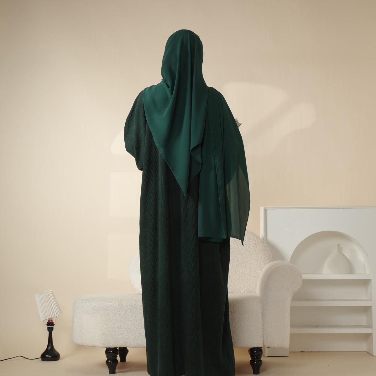 Wide Sleeve Corduroy Abaya (MA045)