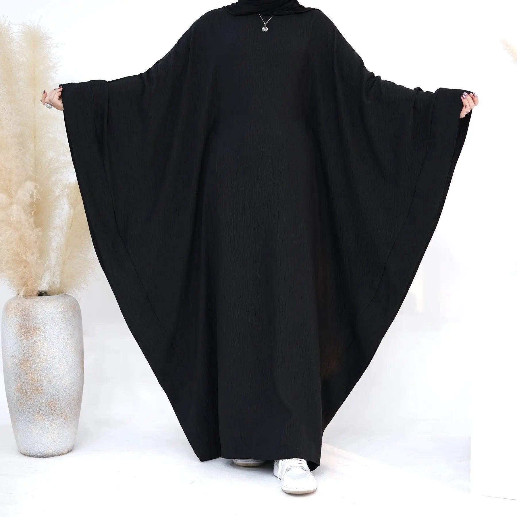 MA050 Batwing Sleeve Farasha Abaya Dress (pre-order) - Mariam's Collection