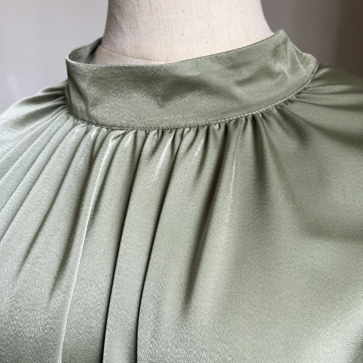 MA055 Butterfly Tie Elastic Sleeve A-Cut Abaya - Mariam's Collection
