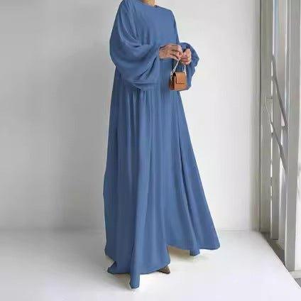 MA066 Simple Puff Sleeve Abaya - Mariam's Collection