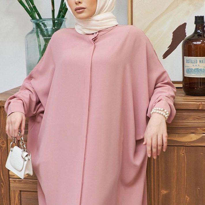MA067 Loose Casual Batwing Sleeve Abaya - Mariam's Collection