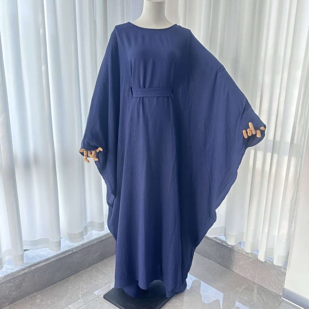 MA090 Crepe Batwing Loose Abaya 2 - Piece Set - Mariam's Collection