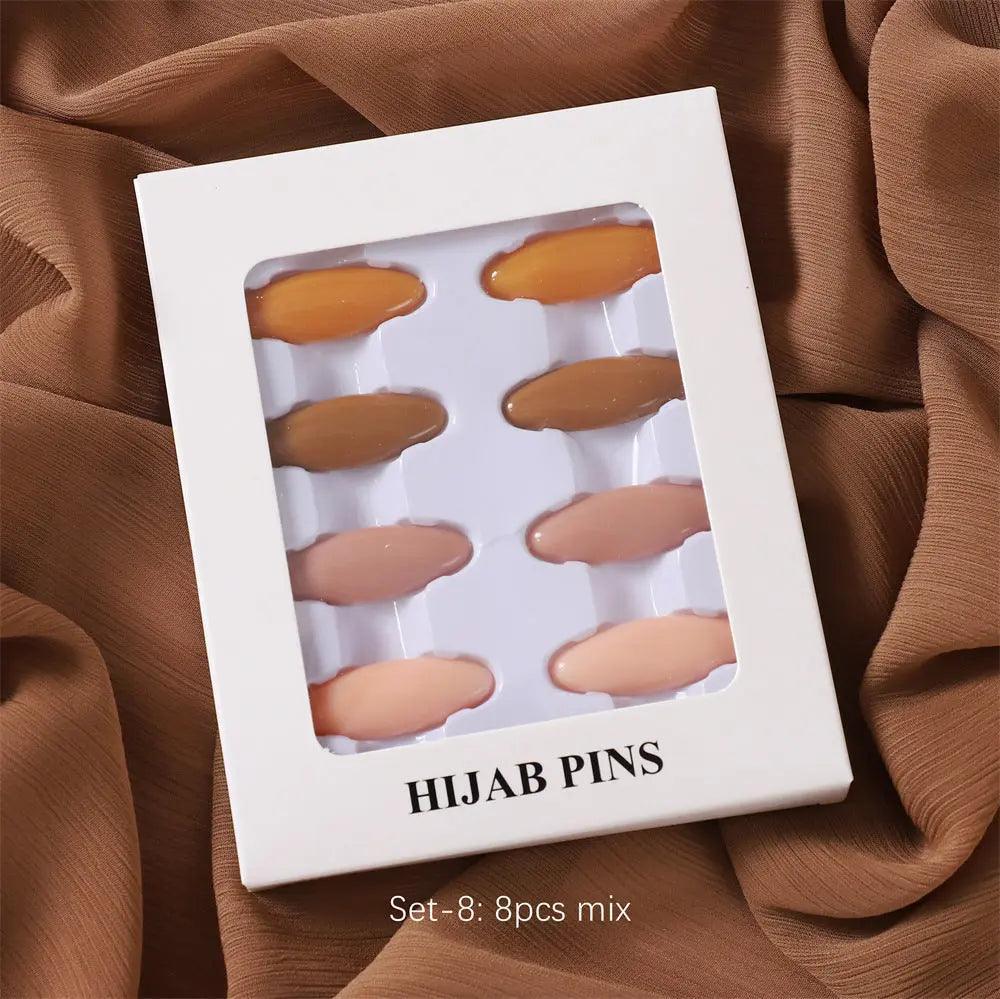 MAC008 Hijab pins, 8 pcs hijab pins - Mariam's Collection