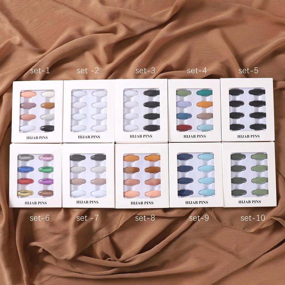 MAC008 Hijab pins, 8 pcs hijab pins - Mariam's Collection