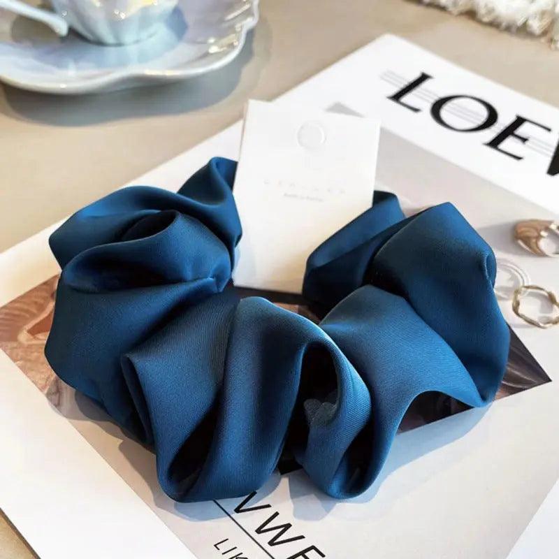 MAC011 hijab scrunchies，satin hair accessories - Mariam's Collection