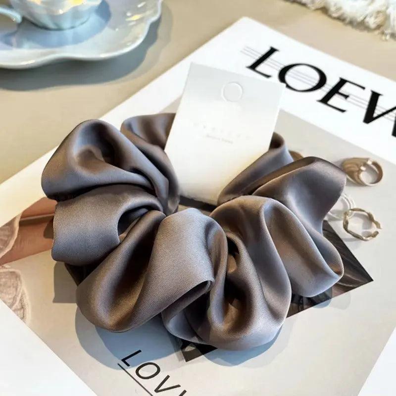 MAC011 hijab scrunchies，satin hair accessories - Mariam's Collection