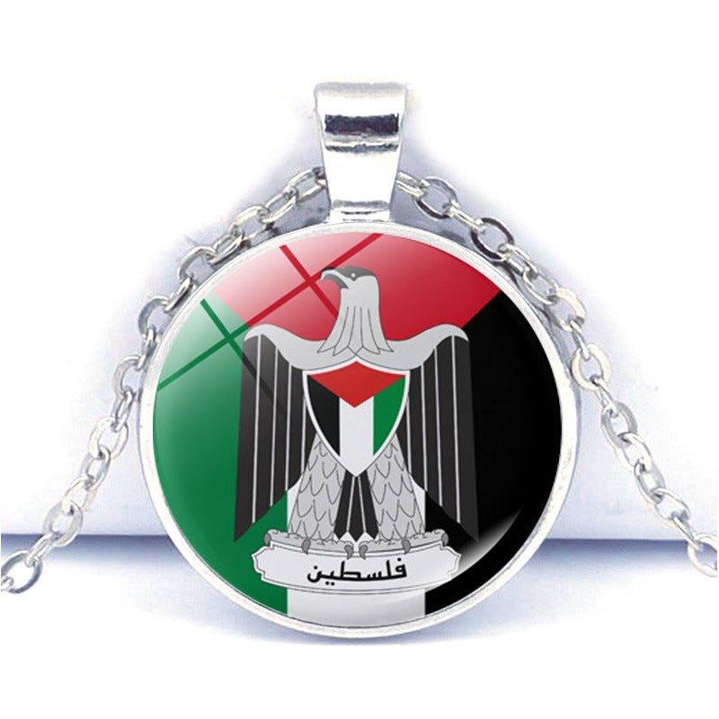 MAC076 Time Gem Palestine Anti-War Peace Pendant Necklace - Mariam's Collection