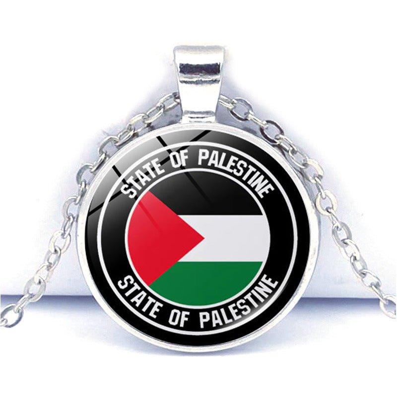 MAC076 Time Gem Palestine Anti-War Peace Pendant Necklace - Mariam's Collection