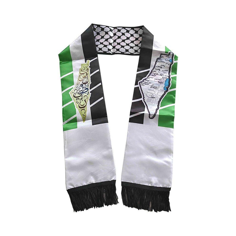 MAC079 Palestine flag keffiyeh scarf - Mariam's Collection