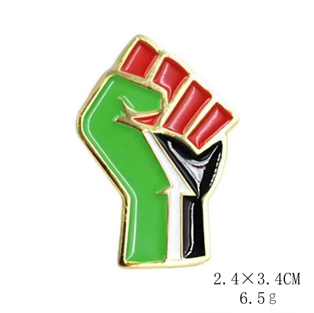 MAC105 Free Palestine flag Keffiyeh pin - Mariam's Collection