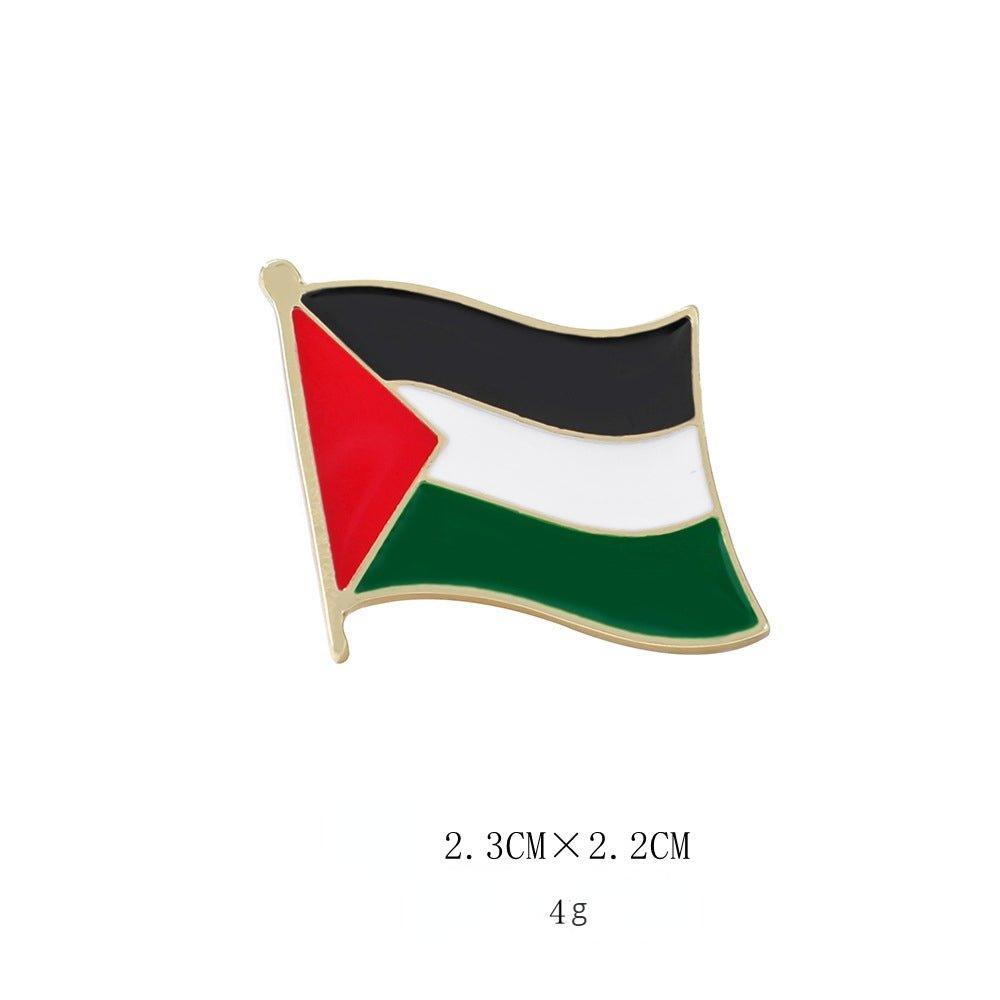 MAC105 Free Palestine flag Keffiyeh pin - Mariam's Collection