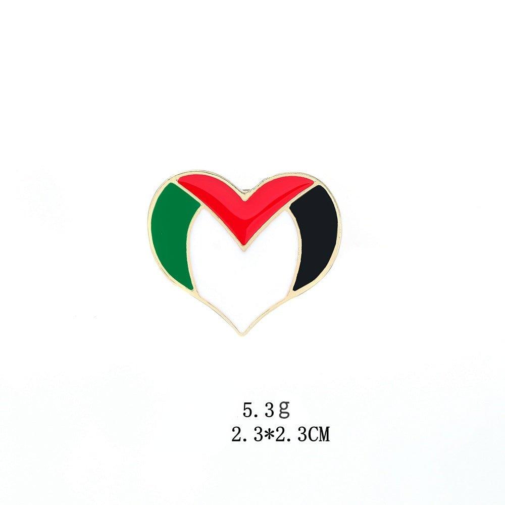 MAC105 Free Palestine flag Keffiyeh pin - Mariam's Collection