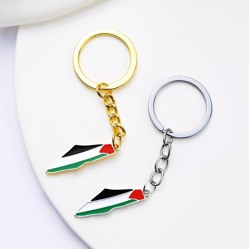 MAC106 Free Pakistan Keffiyeh Key Metal Pendant - Mariam's Collection