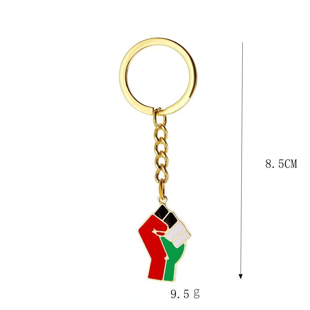 MAC106 Free Pakistan Keffiyeh Key Metal Pendant - Mariam's Collection