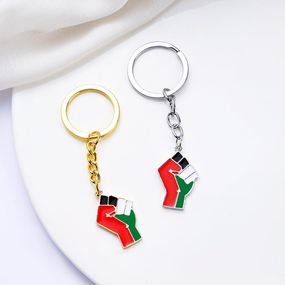 MAC106 Free Pakistan Keffiyeh Key Metal Pendant - Mariam's Collection