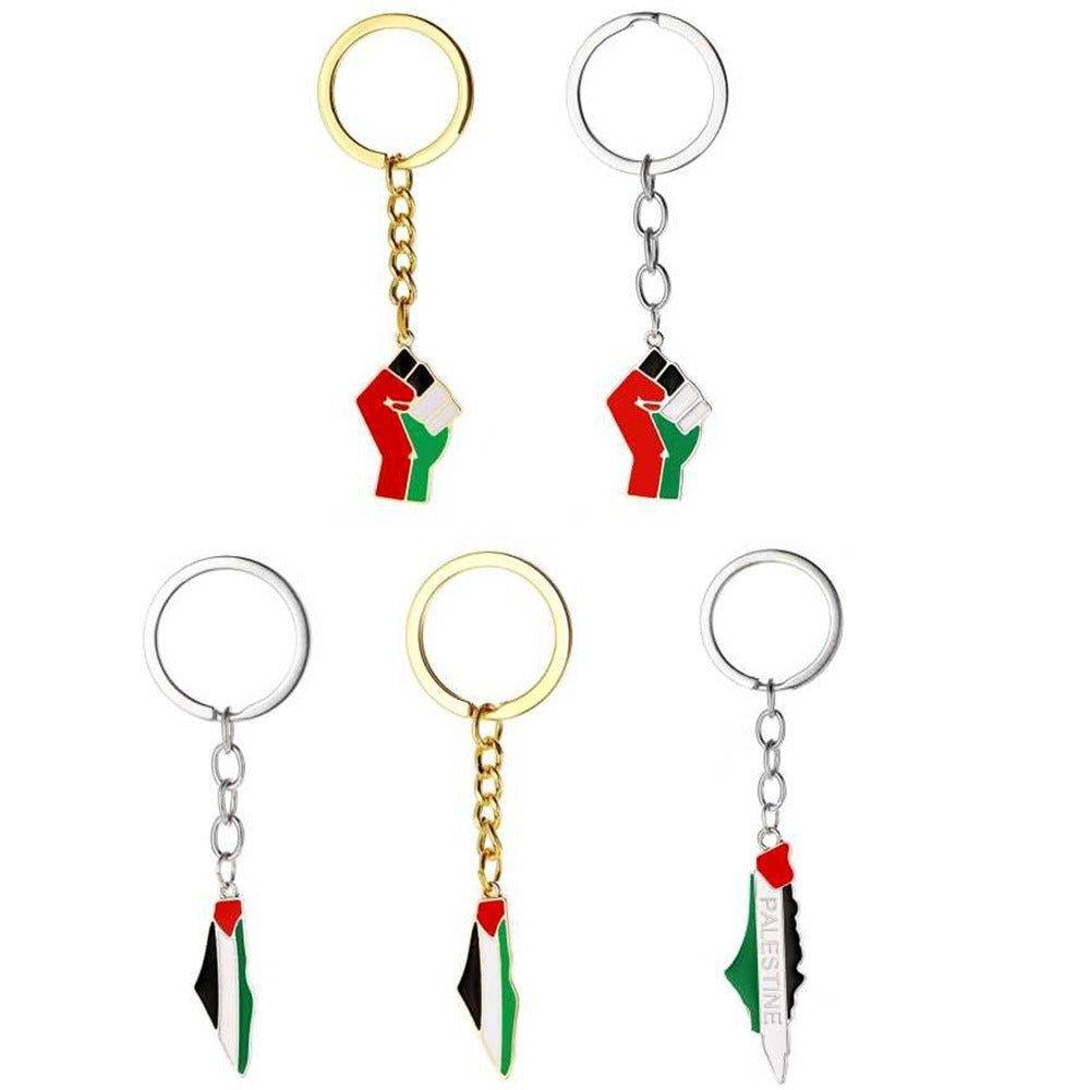 MAC106 Free Pakistan Keffiyeh Key Metal Pendant - Mariam's Collection