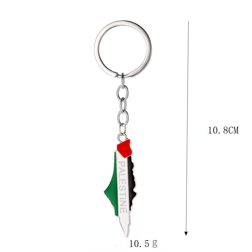 MAC106 Free Pakistan Keffiyeh Key Metal Pendant - Mariam's Collection