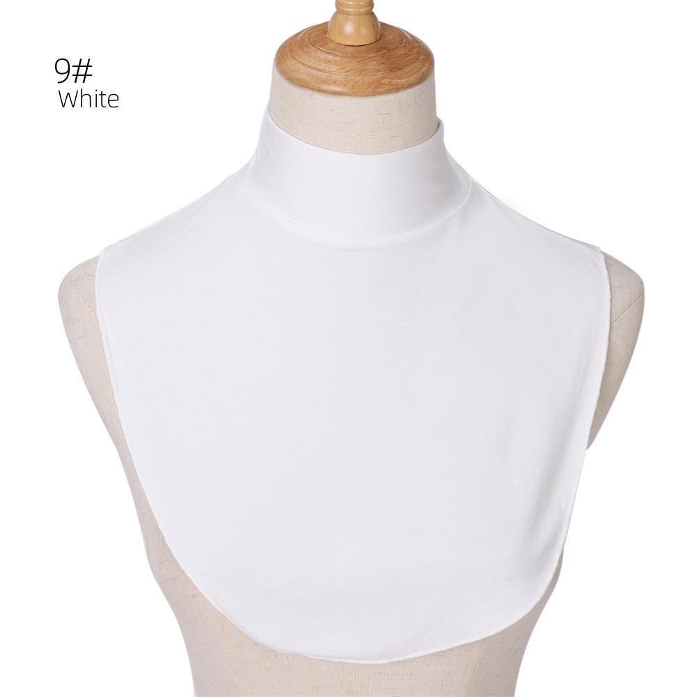 MAC144 Solid Color Modal Cotton Fake Collar Bottoming Collar - Mariam's Collection