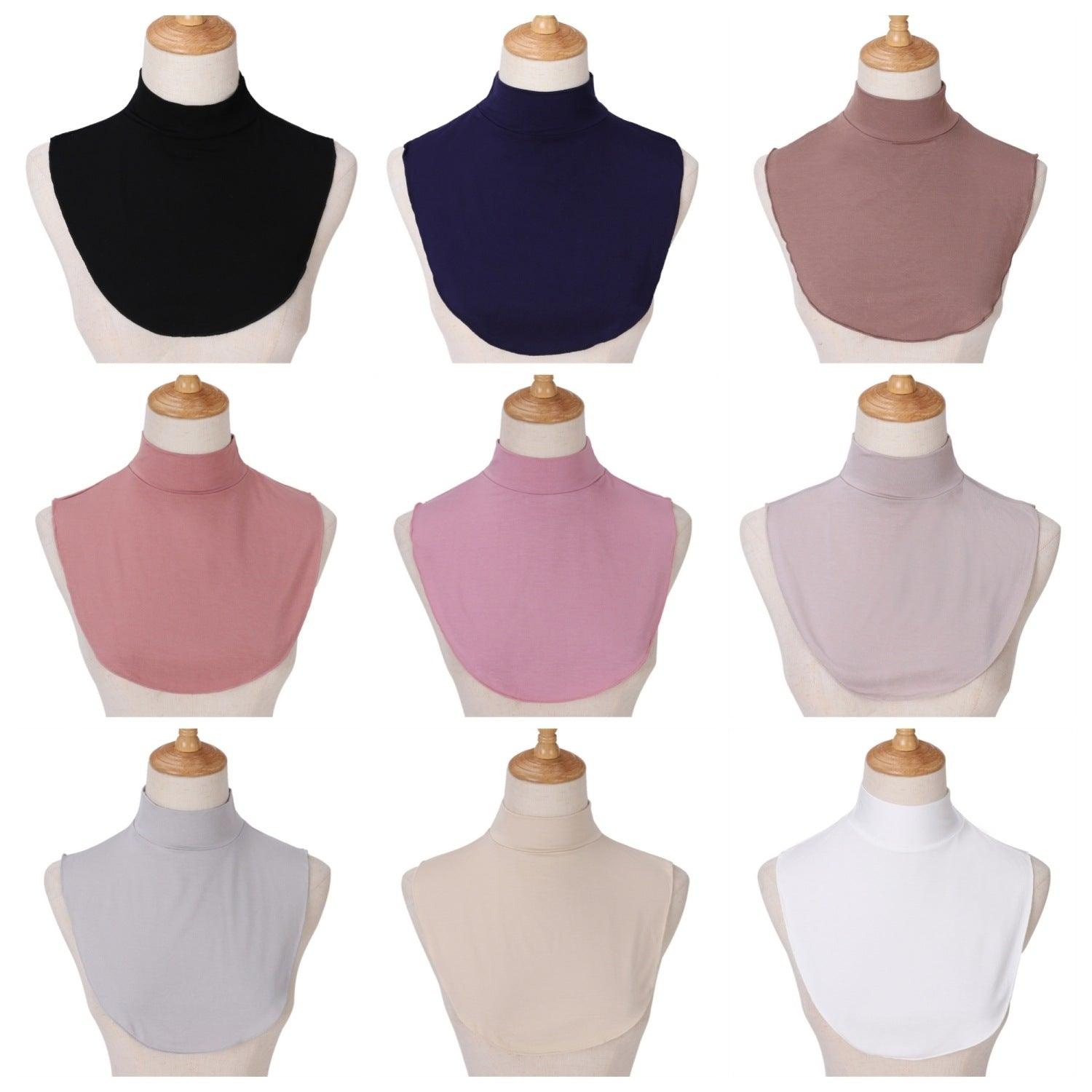 MAC144 Solid Color Modal Cotton Fake Collar Bottoming Collar - Mariam's Collection