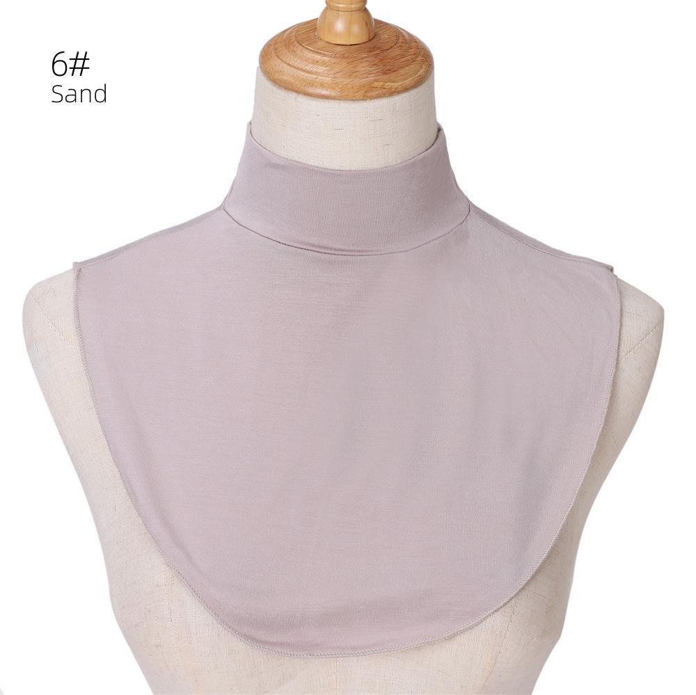 MAC144 Solid Color Modal Cotton Fake Collar Bottoming Collar - Mariam's Collection