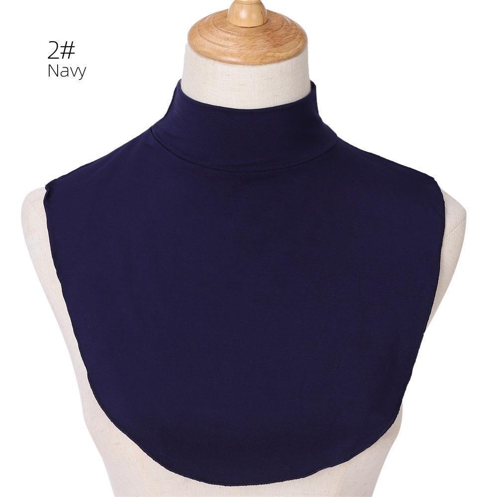 MAC144 Solid Color Modal Cotton Fake Collar Bottoming Collar - Mariam's Collection