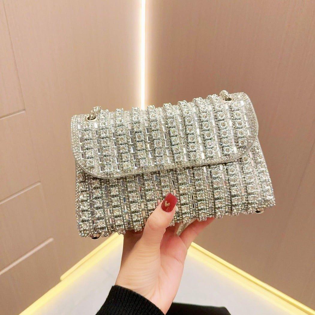 MAC148 Diamond Chain Evening Bag - Mariam's Collection