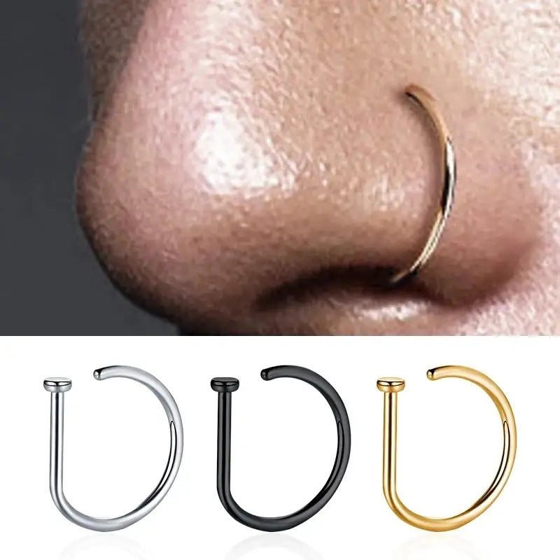 MAC167 D - Type Nose Ring - Mariam's Collection