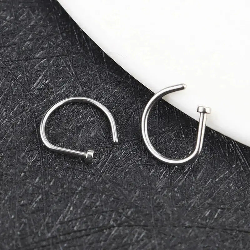 MAC167 D - Type Nose Ring - Mariam's Collection