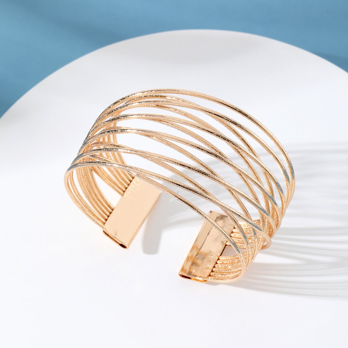 MAC210 Minimalist Multi - layered Hollow Opening Geometric Bracelet - Mariam's Collection