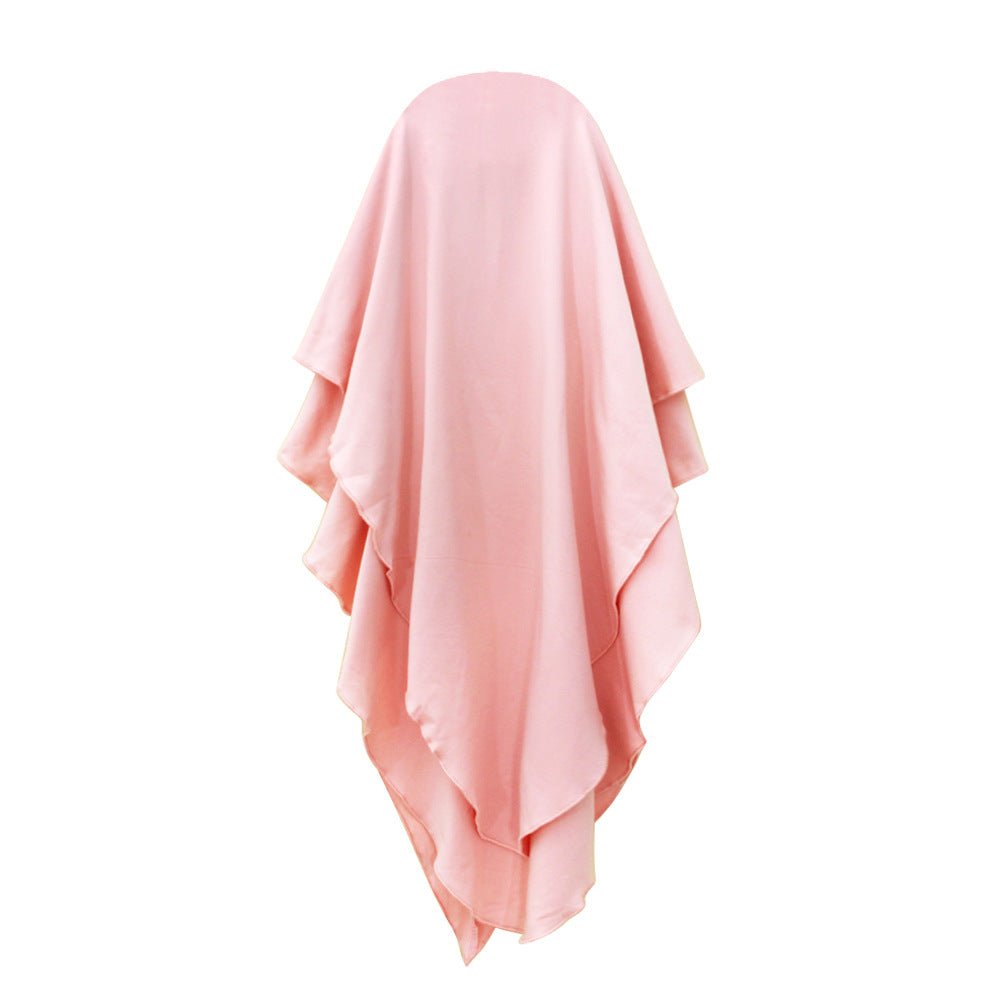 Matching Color Ruffle Abaya 2 - Piece Set Kid Abaya(MKG011) - Mariam's Collection
