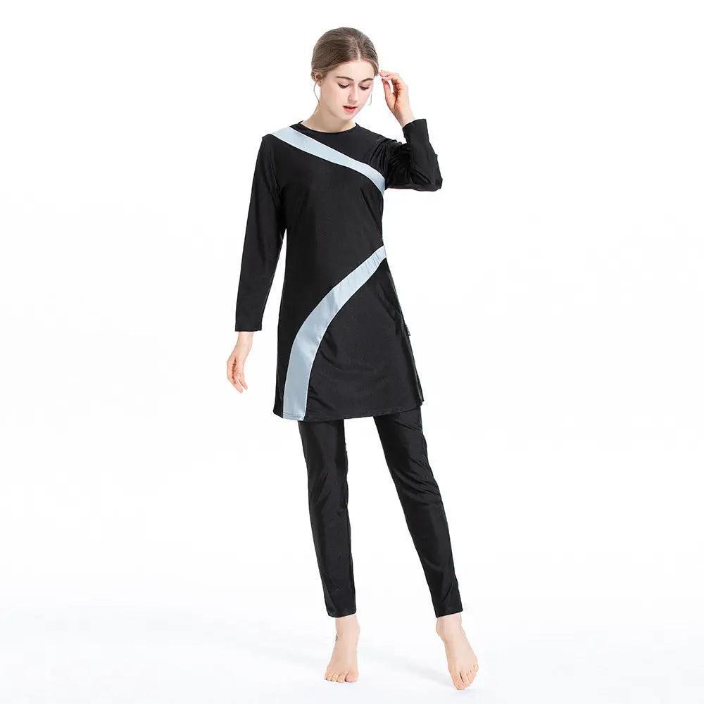 MB005 Muslim Women Swimwear, 3pcs Burkini Modest Swimsuit - Mariam's Collection