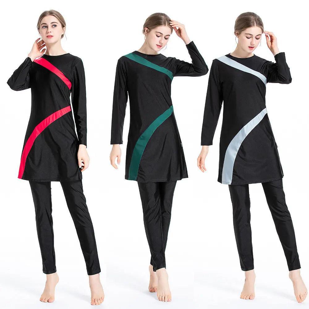 MB005 Muslim Women Swimwear, 3pcs Burkini Modest Swimsuit - Mariam's Collection