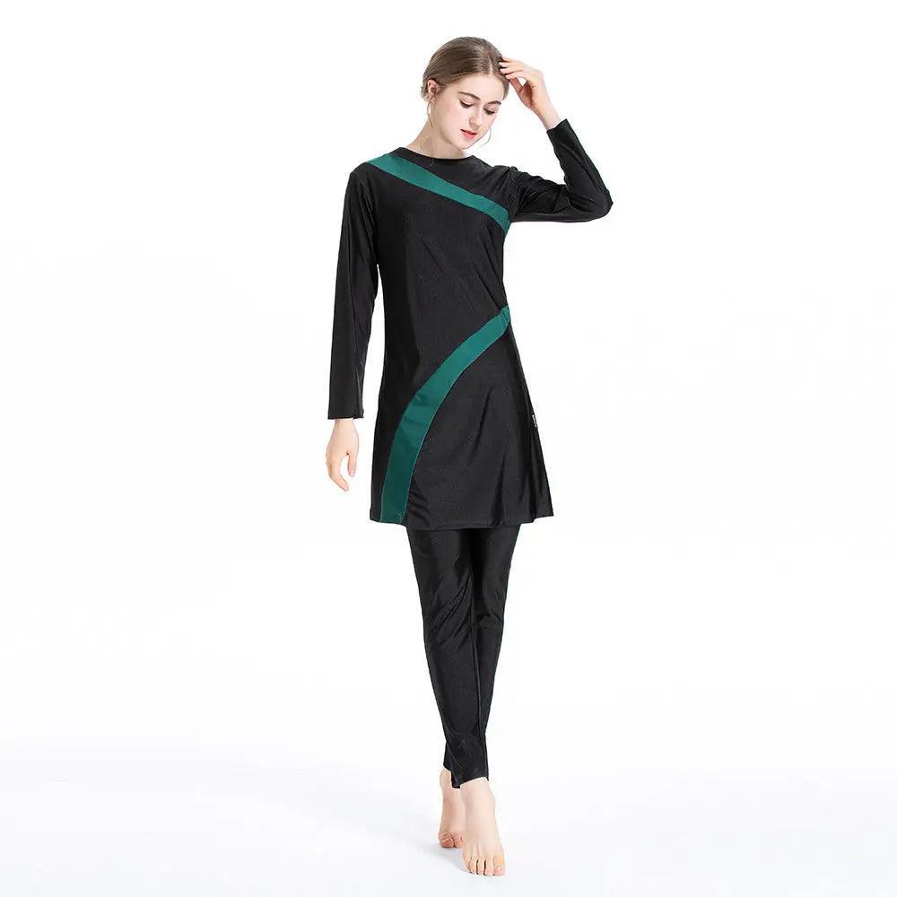 MB005 Muslim Women Swimwear, 3pcs Burkini Modest Swimsuit - Mariam's Collection